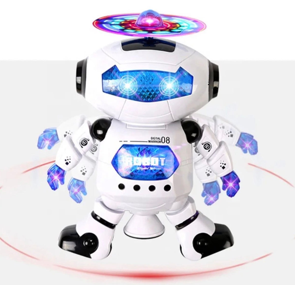 Light-Up Dancing Robot with LED Propeller