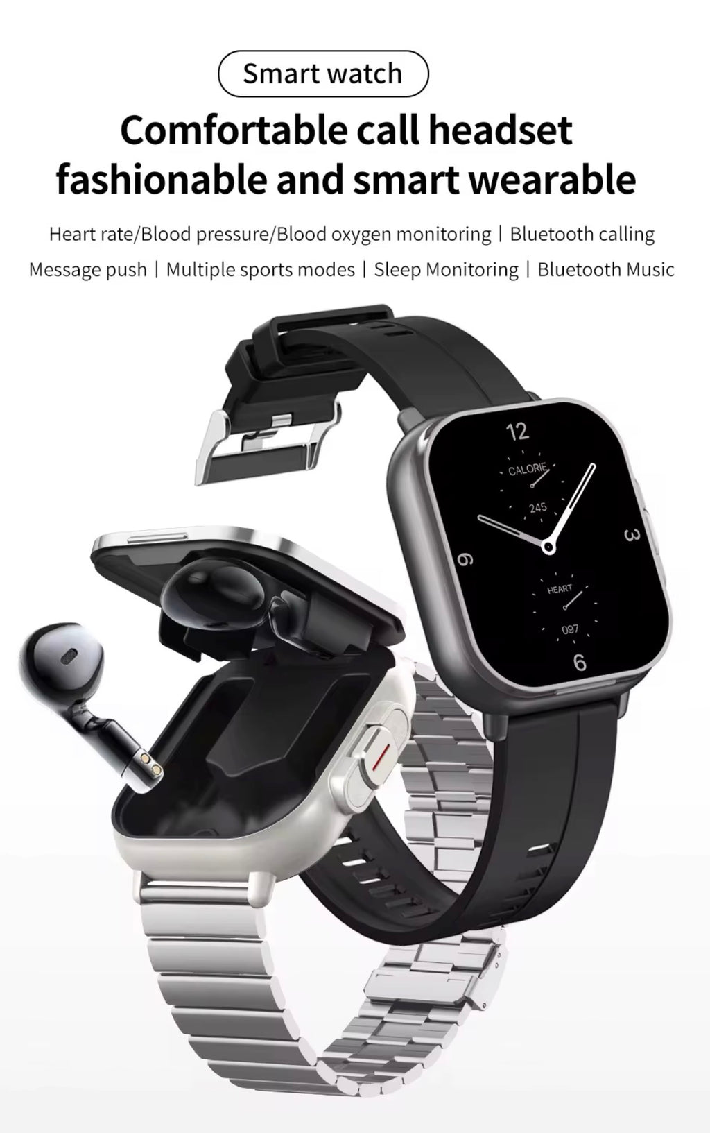 Smartwatch con auriculares Bluetooth integrados: la tecnología 2 en 1 reinventada