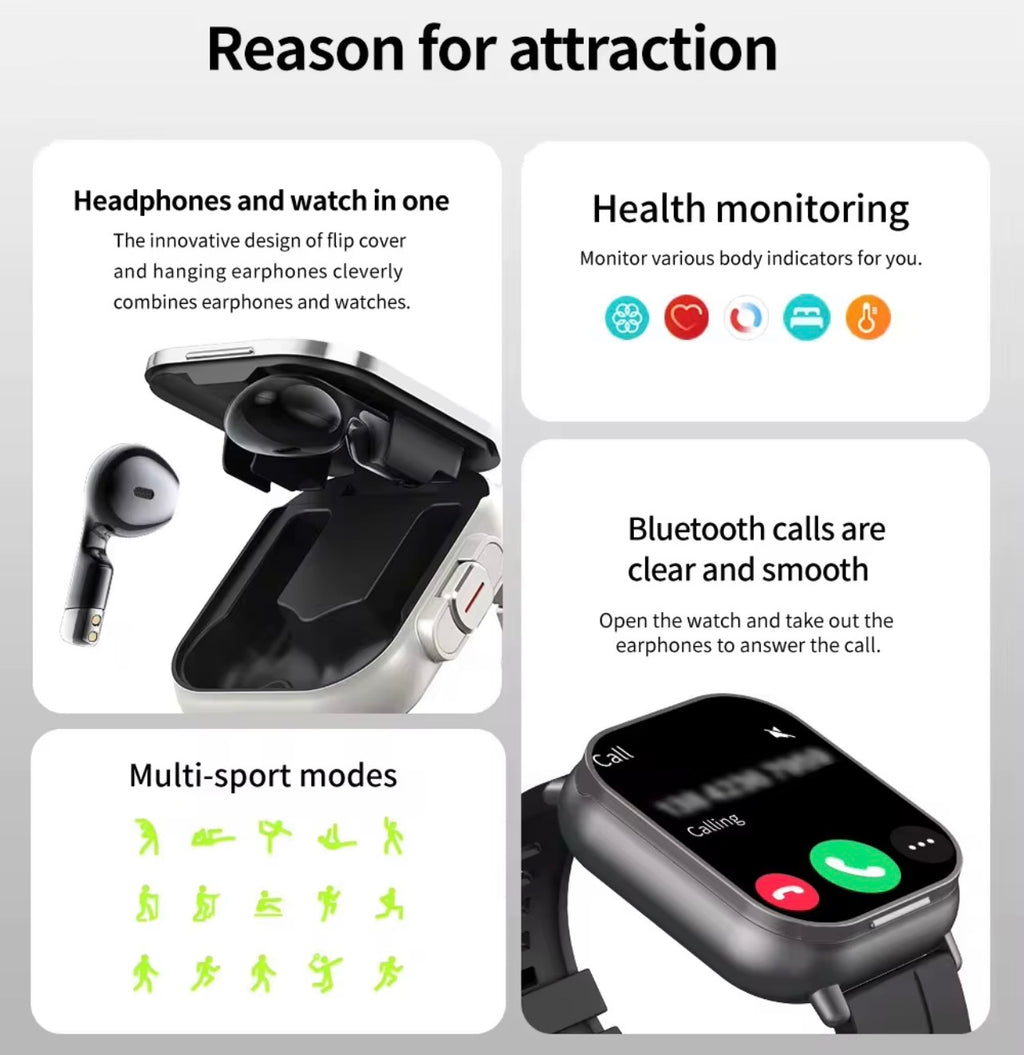 Smartwatch con auriculares Bluetooth integrados: la tecnología 2 en 1 reinventada