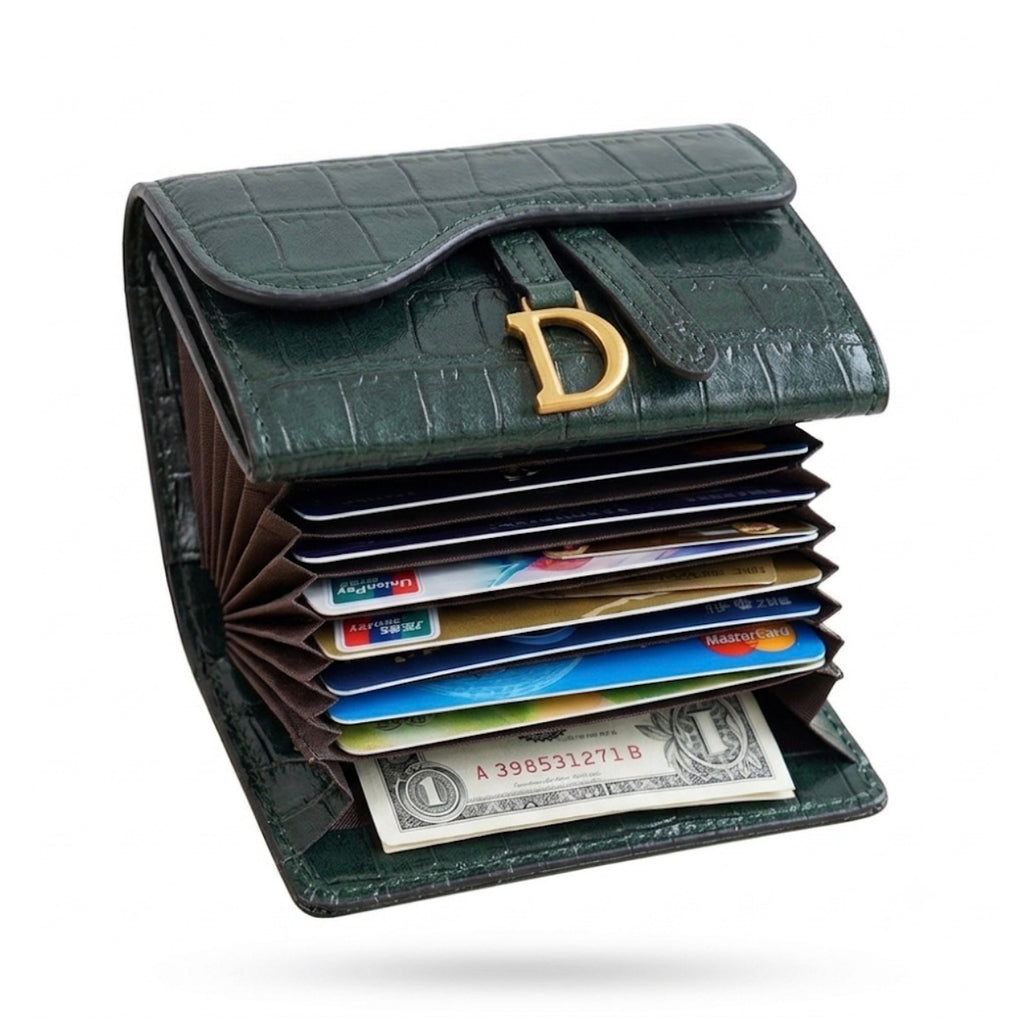 Billetera Compacta Cocodrilo Chic – El Accesorio de Moda Indispensable y Duradero