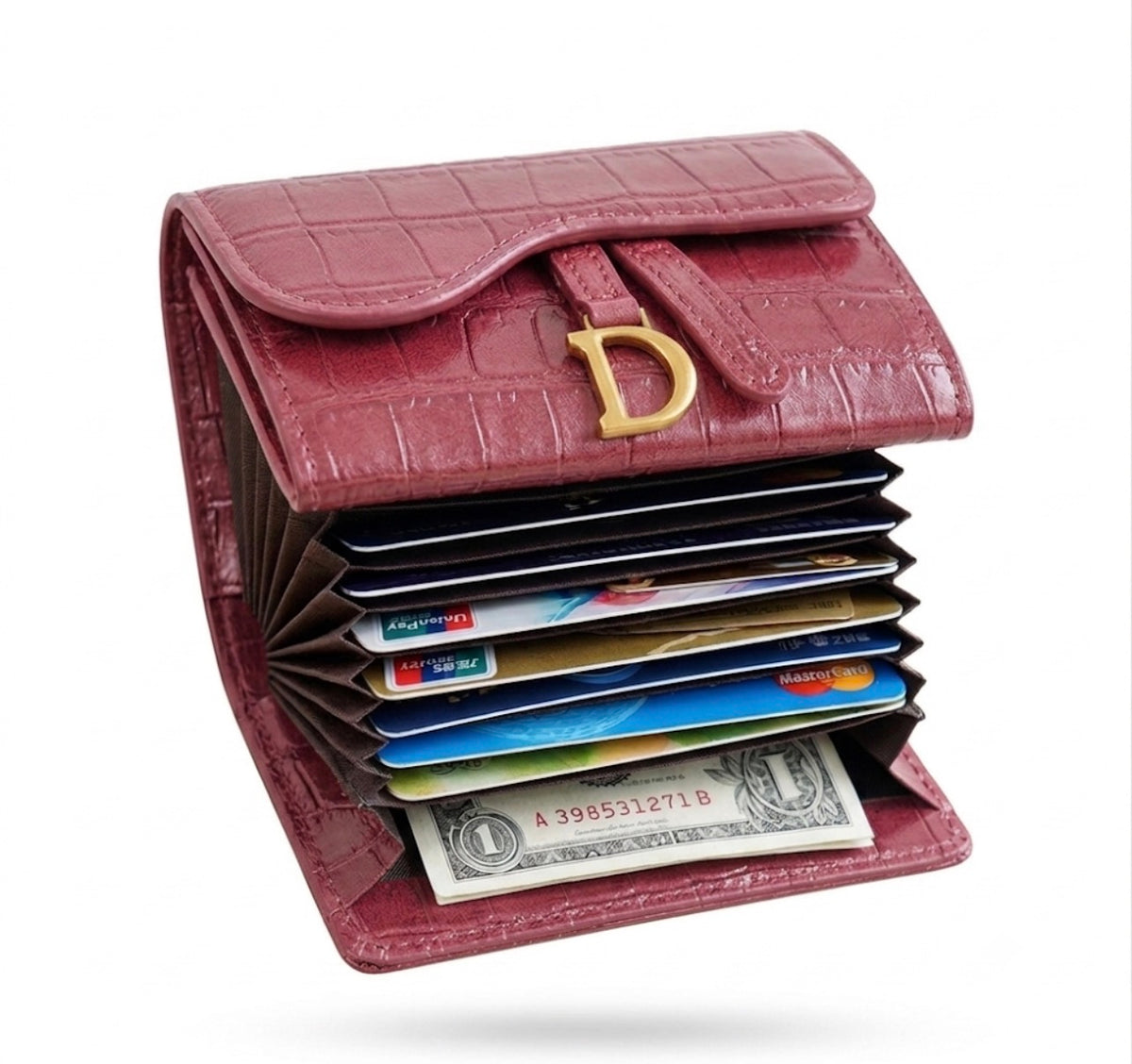 Billetera Compacta Cocodrilo Chic – El Accesorio de Moda Indispensable y Duradero