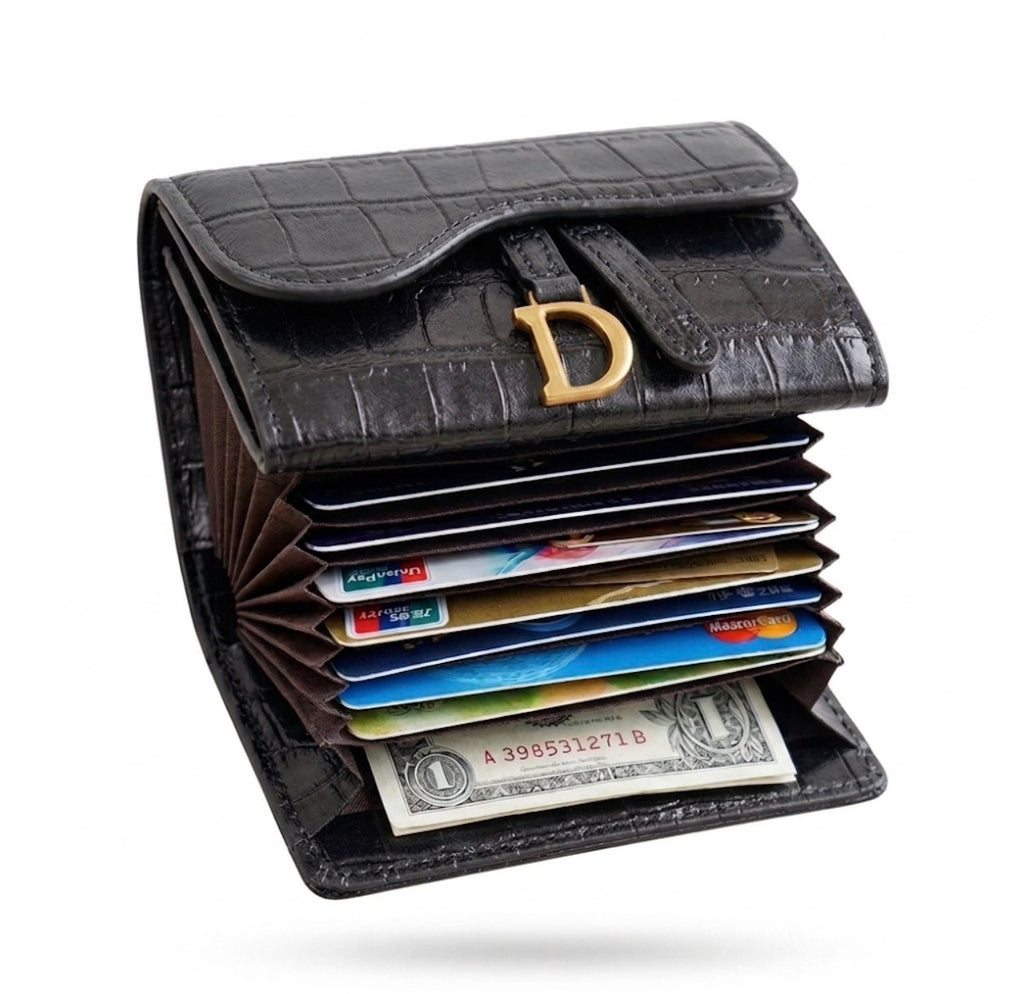 Billetera Compacta Cocodrilo Chic – El Accesorio de Moda Indispensable y Duradero