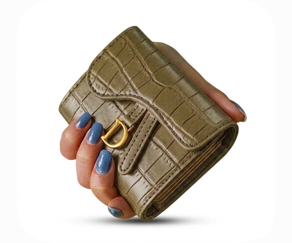 Billetera Compacta Cocodrilo Chic – El Accesorio de Moda Indispensable y Duradero