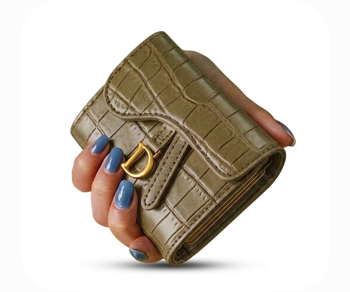 Billetera Compacta Cocodrilo Chic – El Accesorio de Moda Indispensable y Duradero