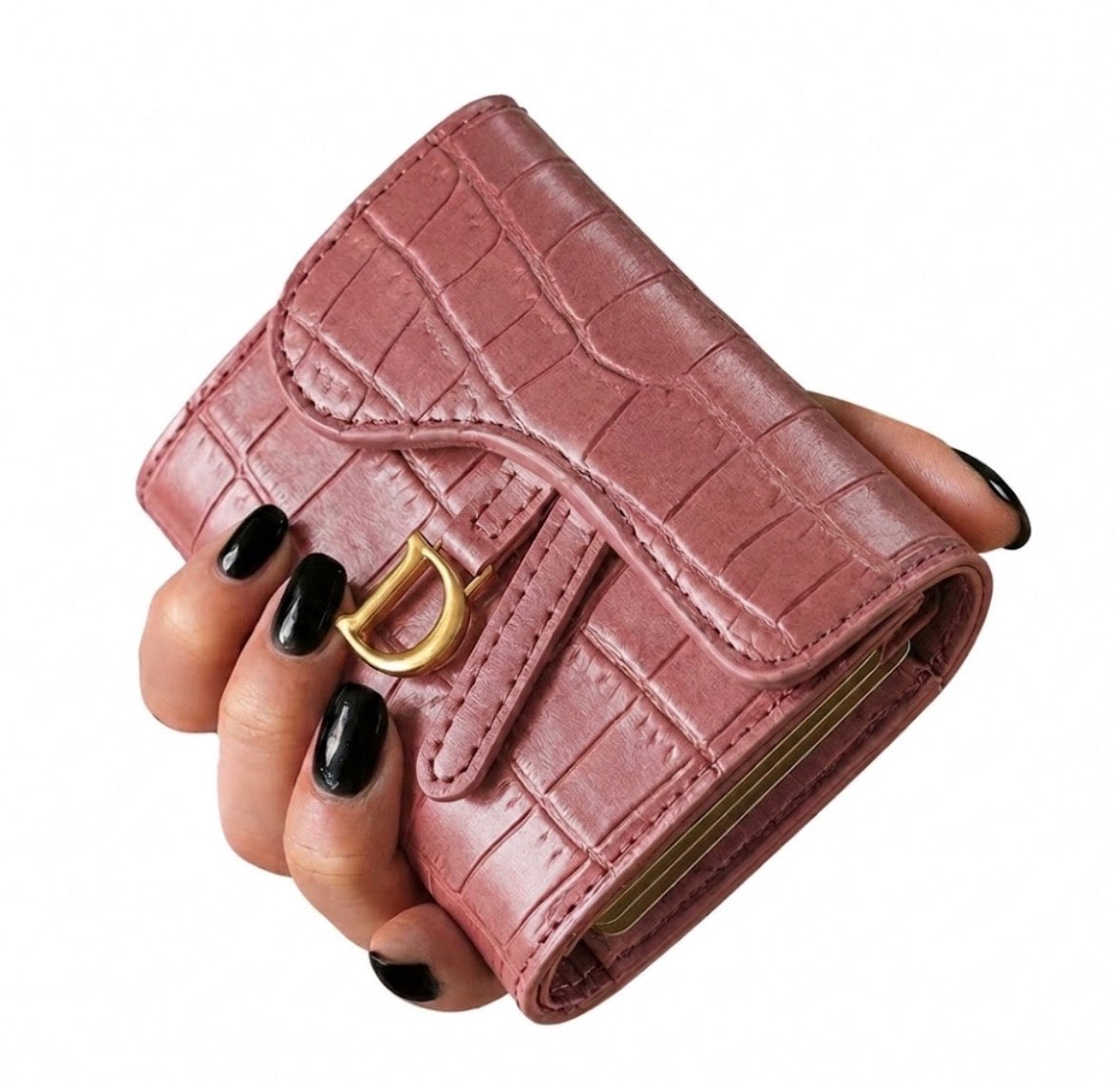 Billetera Compacta Cocodrilo Chic – El Accesorio de Moda Indispensable y Duradero