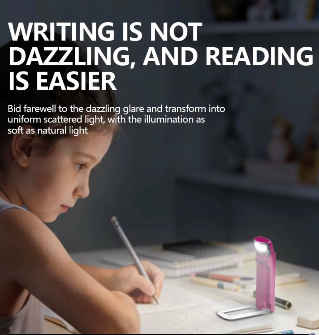 Mini Lampe de Lecture LED Nomade – Rechargeable USB, Anti-Reflet & Protection Oculaire | Marque-Page à Clip Pliable pour Livre et Liseuse