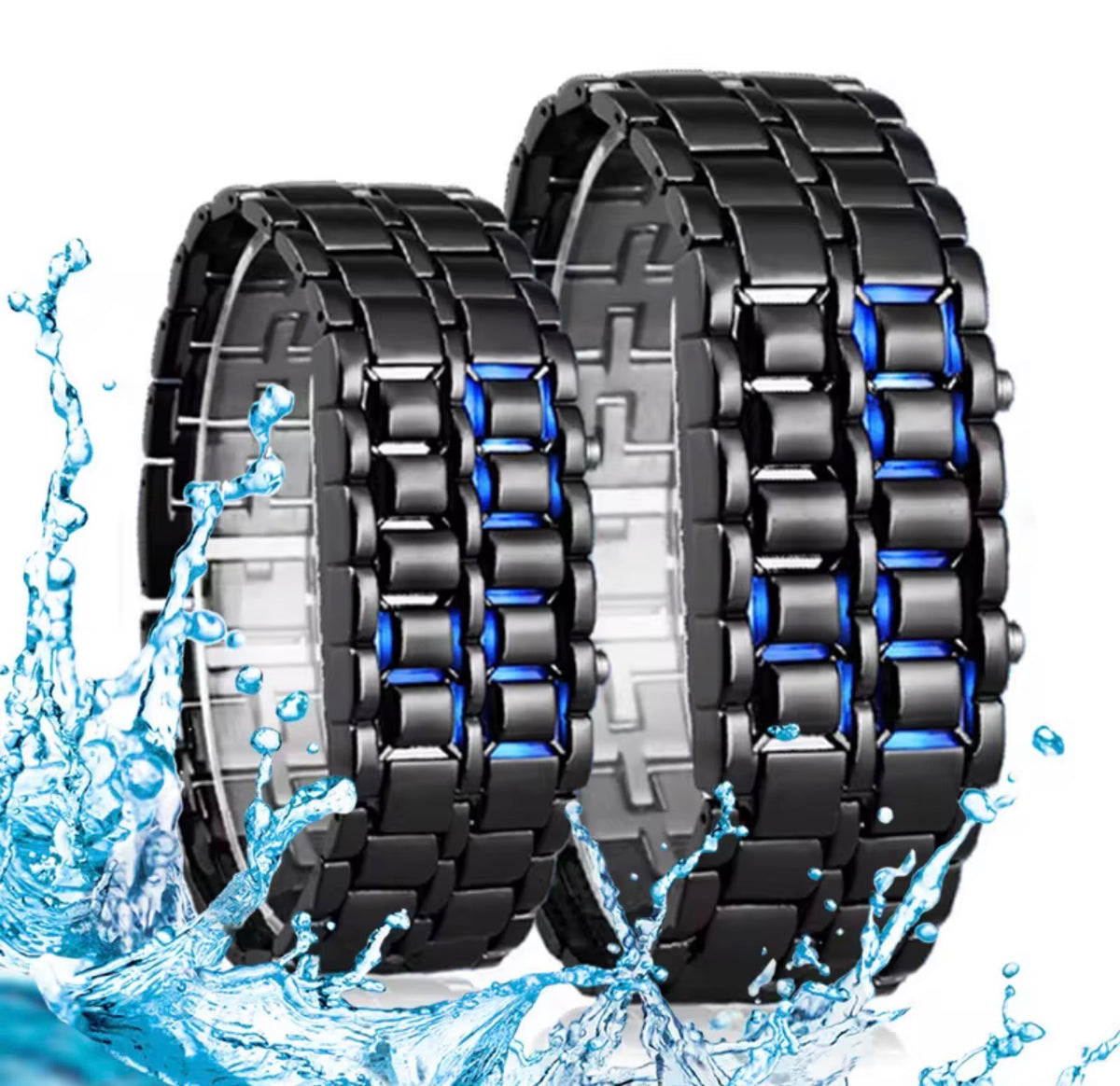 Montres de Couple Numériques 2025 en Acier Inoxydable