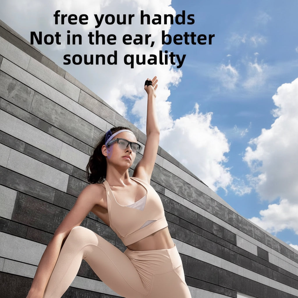 Lunettes Connectées Intelligentes F02 – Audio Hi-Fi à Conduction Aérienne, Verres Photochromiques Anti-UV & Bluetooth 5.4