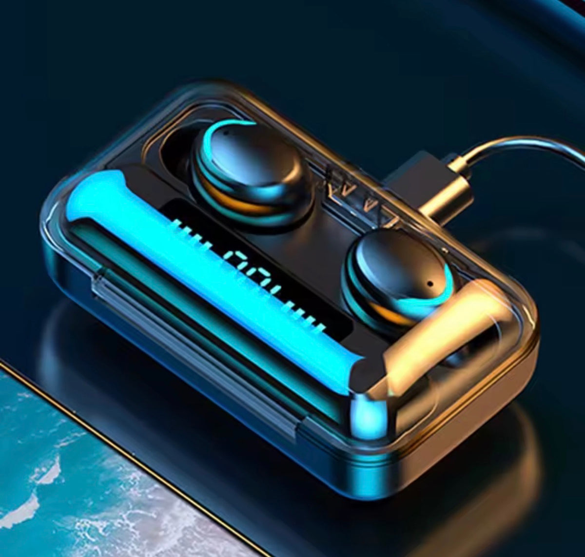 Auriculares Inalámbricos F9-5C TWS – Bluetooth 5.0, Reducción de Ruido 9D, Estuche de Carga de 1200 mAh y Resistencia al Agua IPX7