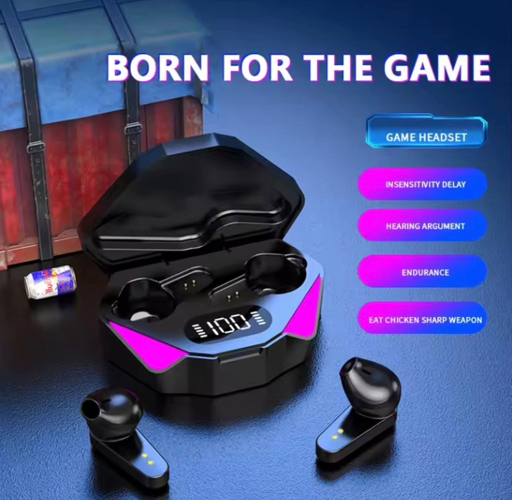 Écouteurs Sans Fil TWS X15 - Bluetooth, Mode Gaming Faible Latence & Boîtier à Affichage LED