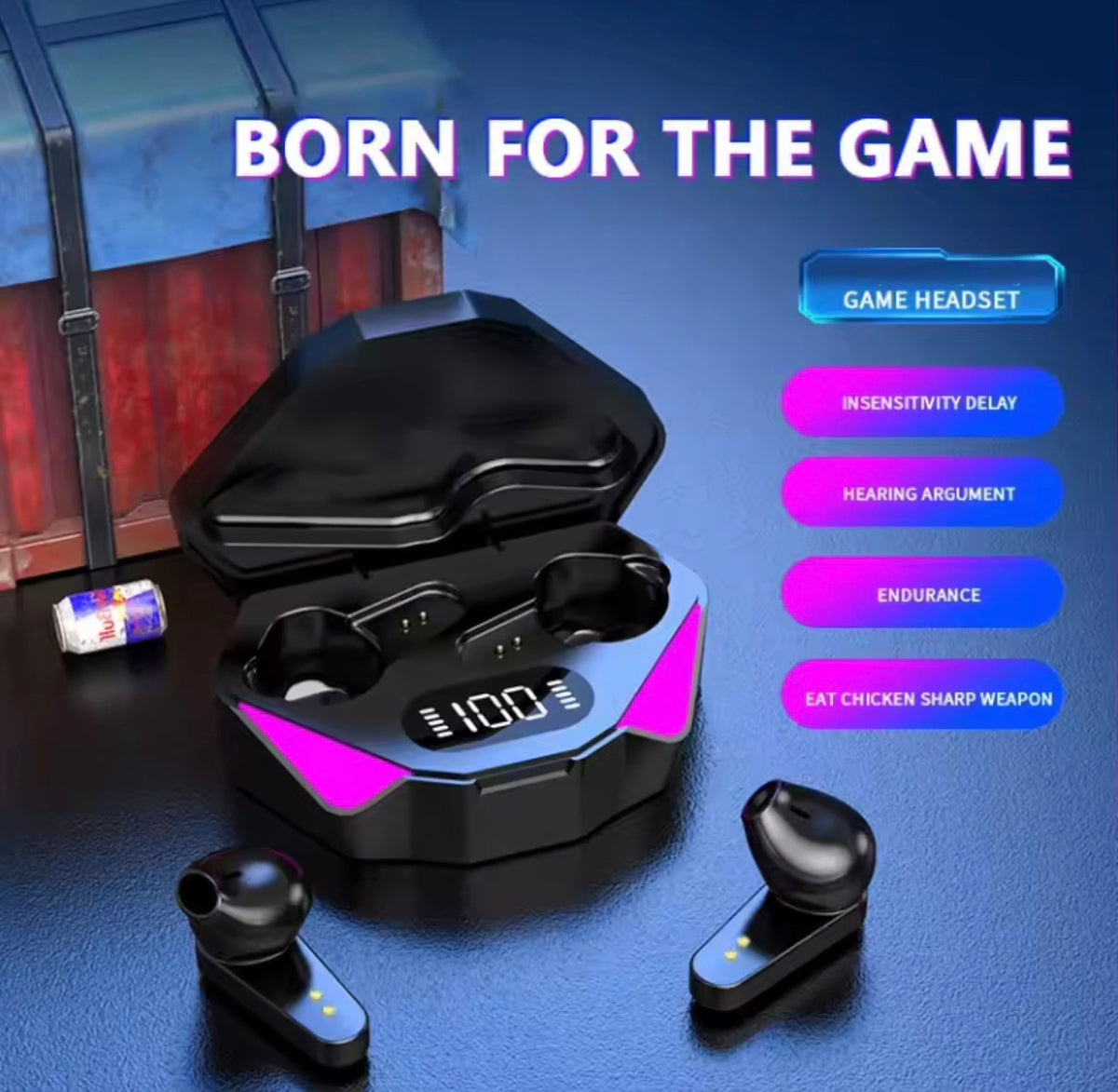 Écouteurs Sans Fil TWS X15 - Bluetooth, Mode Gaming Faible Latence & Boîtier à Affichage LED