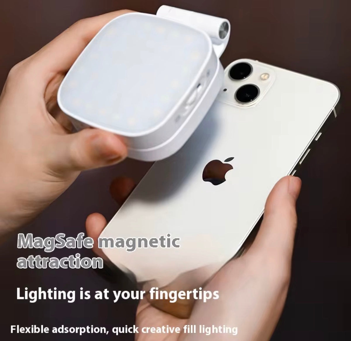 Luz LED Recargable Magnética para Selfies – Iluminación Profesional para Smartphone