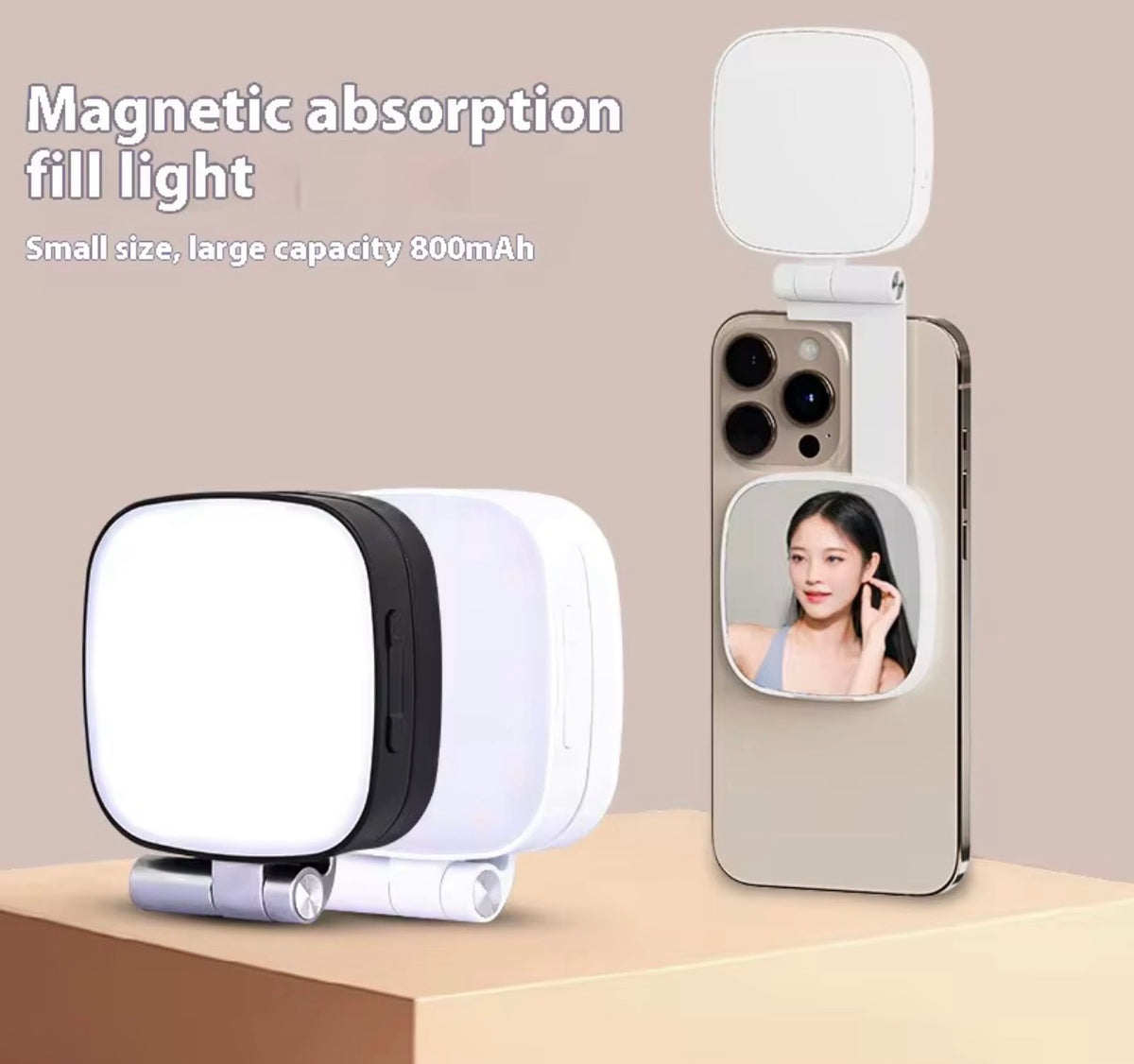 Luz LED Recargable Magnética para Selfies – Iluminación Profesional para Smartphone