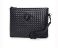 Men's Black Braided Clutch Bag