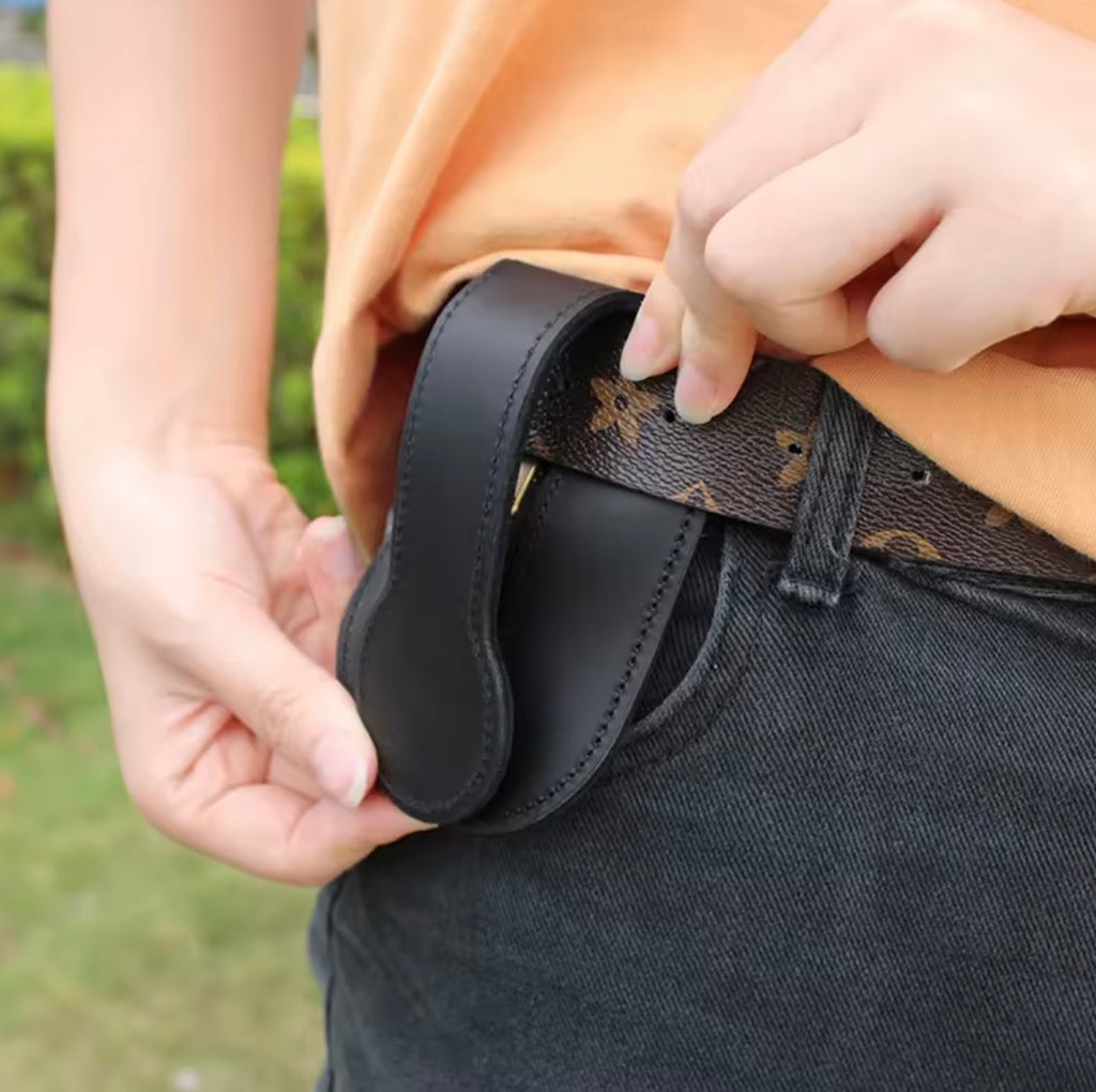 Multifunctional PU Leather Belt Pouch – Compact & Secure Organizer