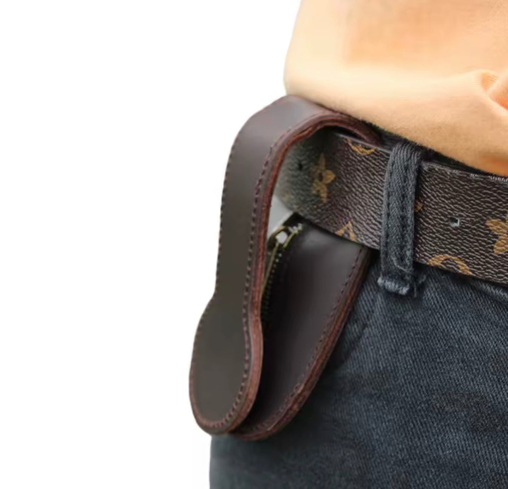 Multifunctional PU Leather Belt Pouch – Compact & Secure Organizer