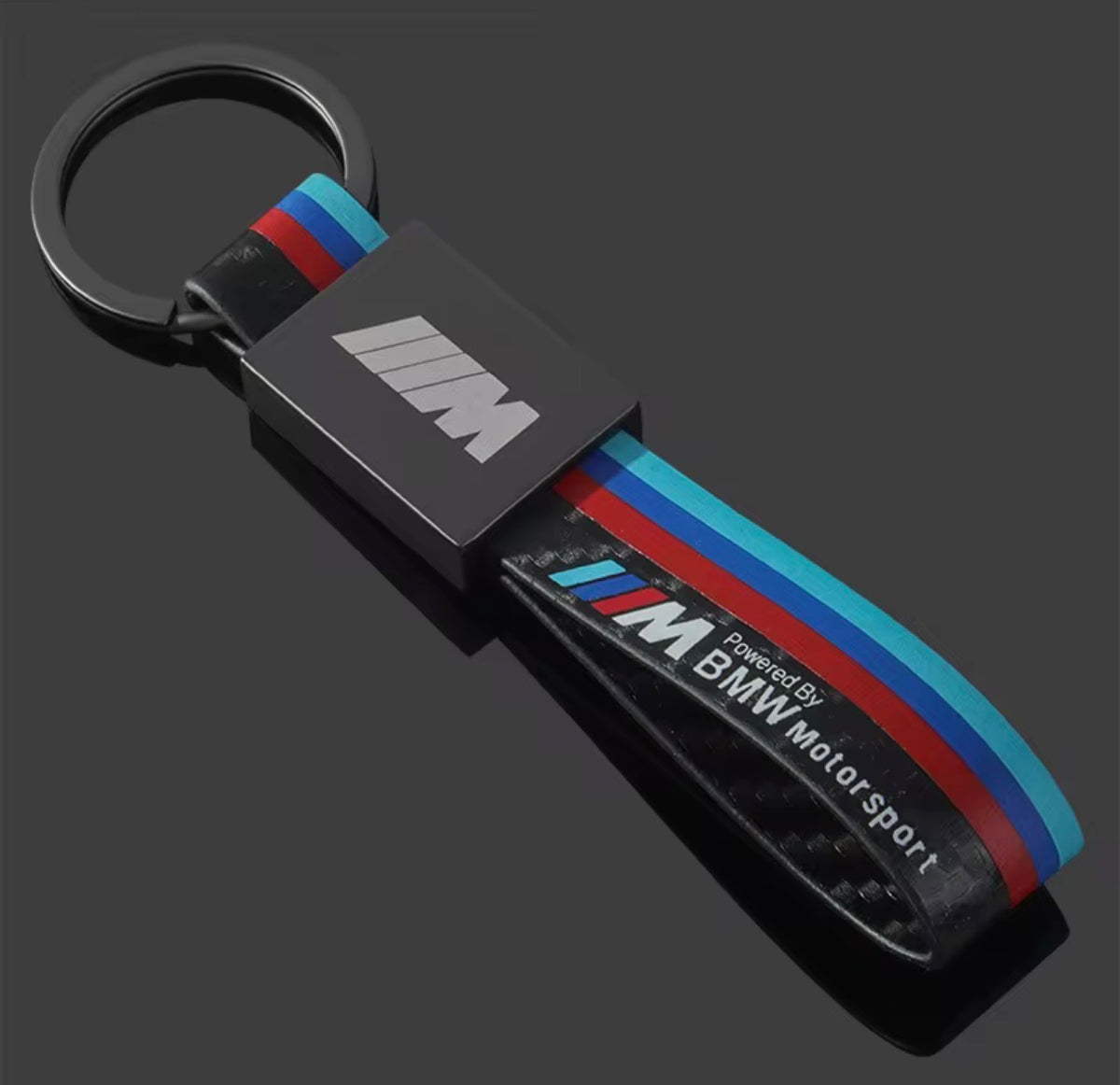 Porte-Clés Premium "Sport Automobile" – Cuir Véritable Motif Carbone & Alliage de Zinc