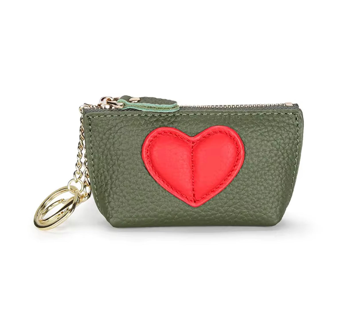 Mini Porte-Monnaie Tendance en Cuir PU – Motif Cœur Rouge