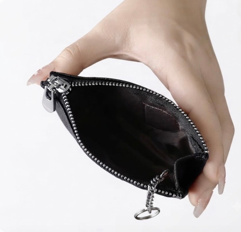 Monedero Pequeño de Moda de Cuero PU – Diseño de Corazón Rojo