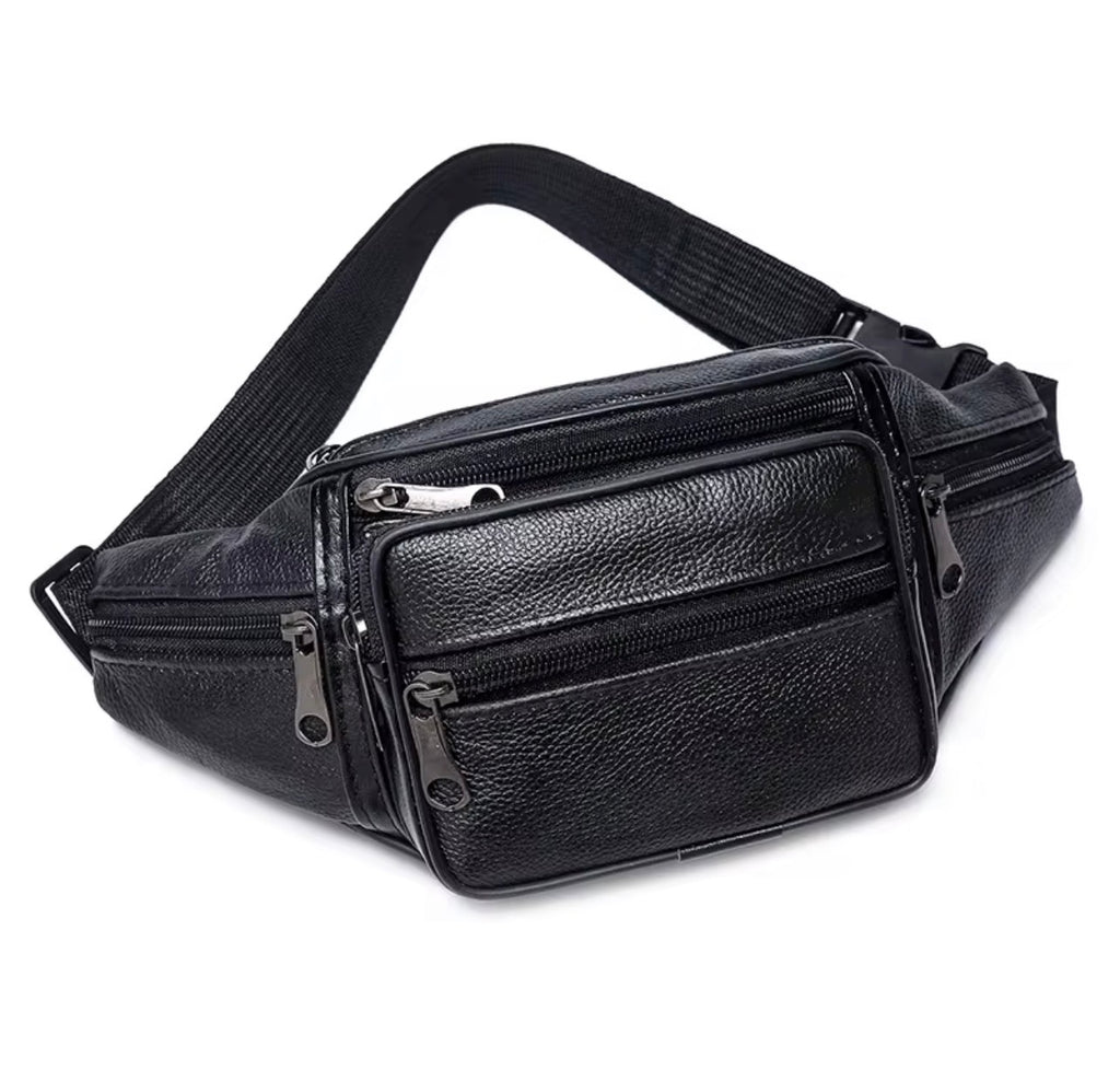 Sac Banane Polyvalent en Cuir PU – Modèle Multi-Poches pour Voyage et Quotidien