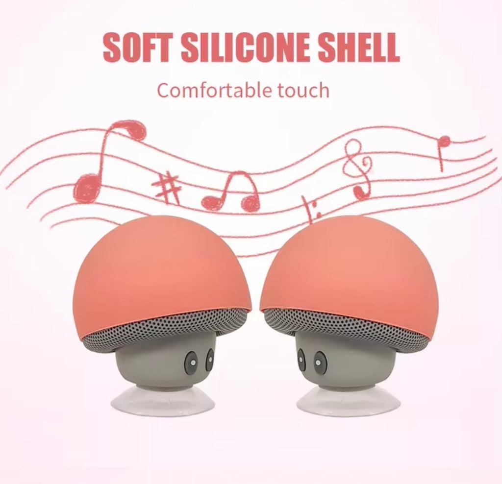 Mini Altavoz Bluetooth Portátil con Diseño de "Champiñón" - Impermeable con Ventosa