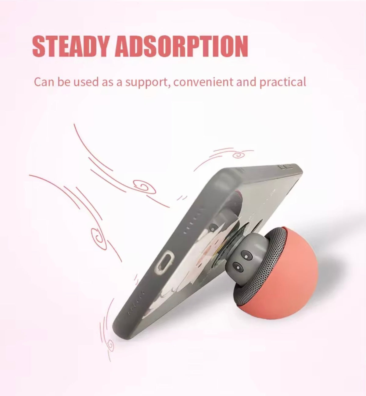 Mini Altavoz Bluetooth Portátil con Diseño de "Champiñón" - Impermeable con Ventosa