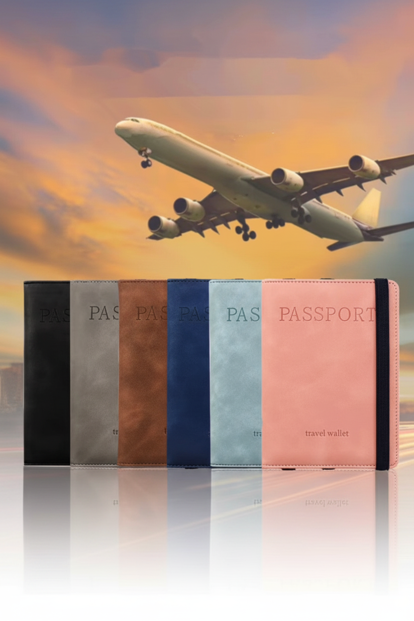 Premium Travel Passport Holder – PU Leather, RFID Protection and Smart Storage Integrated RFID Security