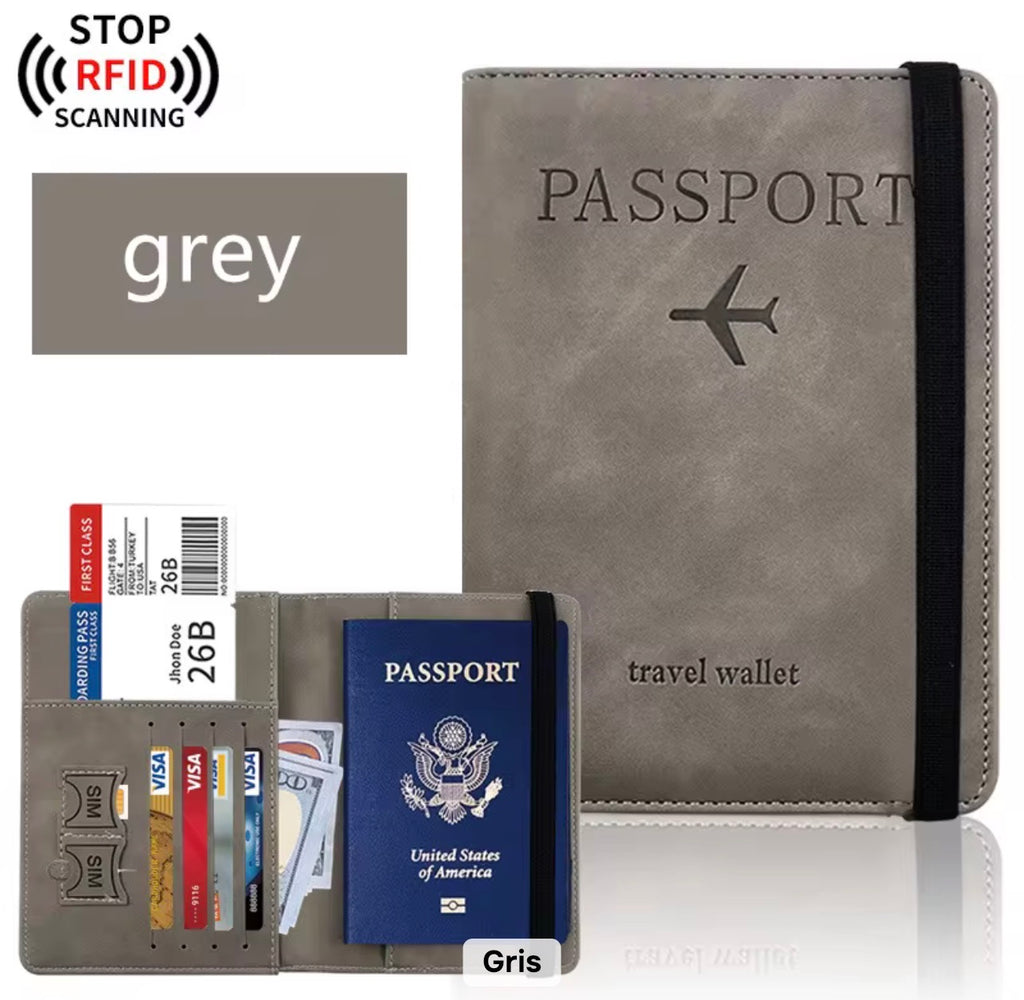 Premium Travel Passport Holder – PU Leather, RFID Protection and Smart Storage Integrated RFID Security