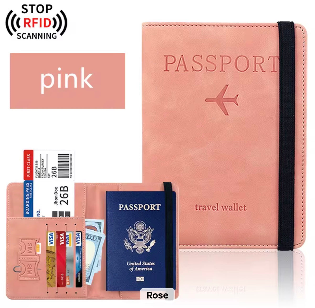 Porte-Passeport de Voyage Premium – Cuir PU, Protection RFID et Rangement Intelligent Sécurité RFID Intégrée