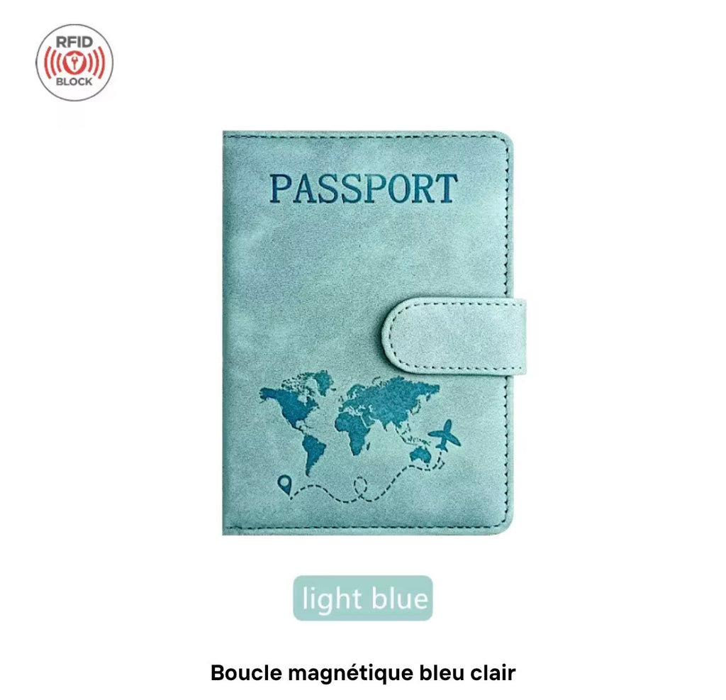 Premium Travel Passport Holder – PU Leather, RFID Protection and Smart Storage Integrated RFID Security