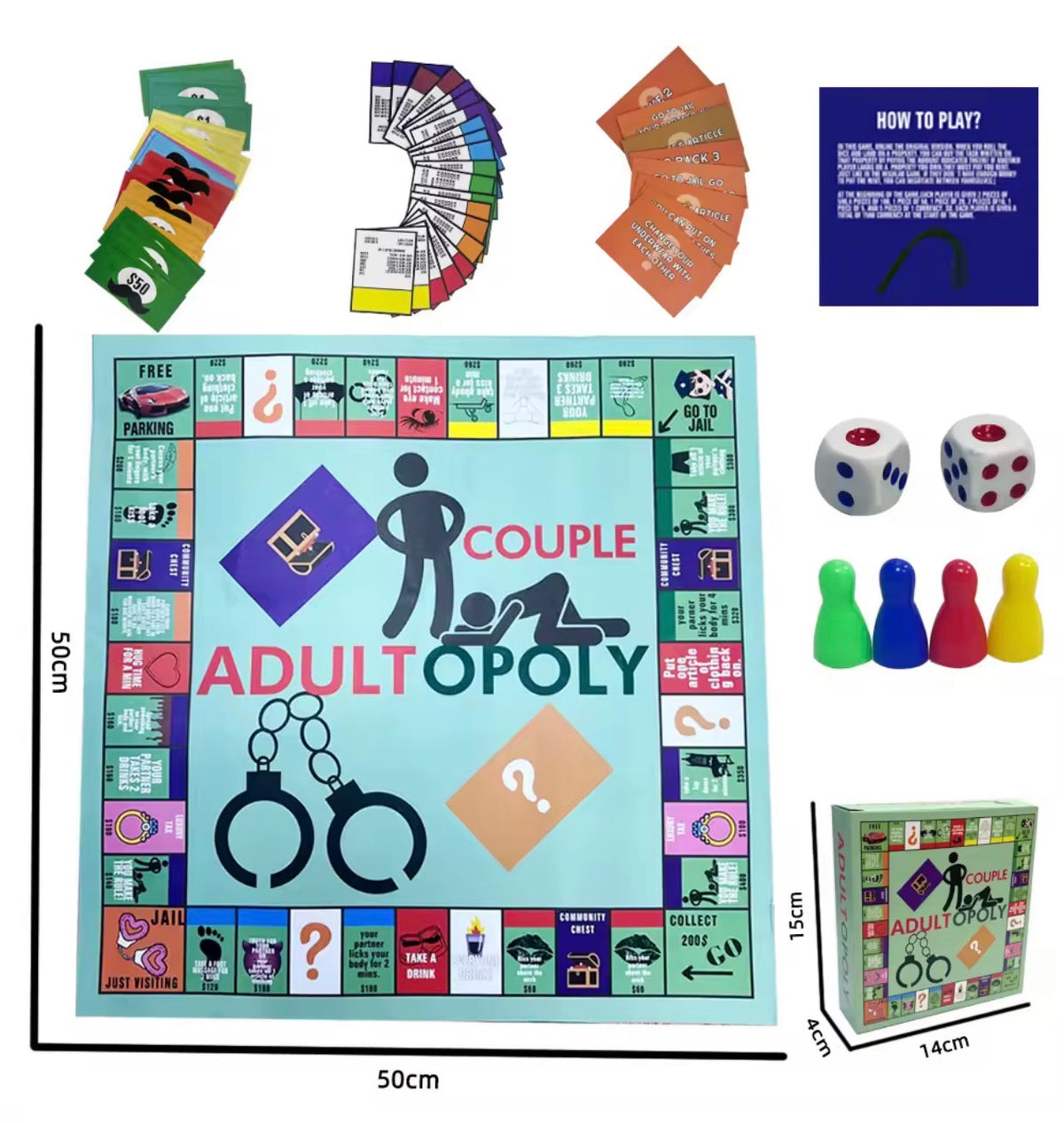 Adult-Opoly for Couples: Dare to Play the Forbidden Love Monopoly!