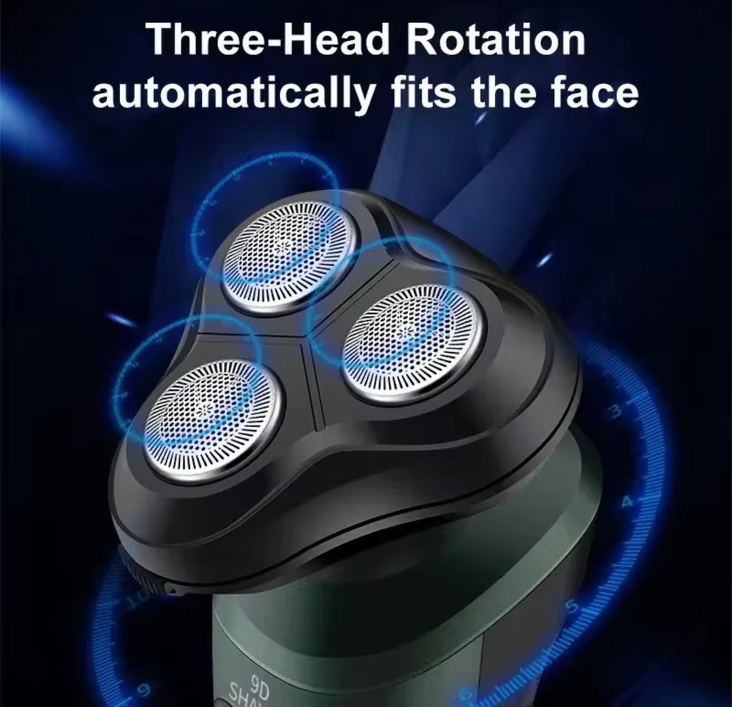 Afeitadora Eléctrica Profesional 9D - Alta Precisión, Impermeable y Recargable por USB