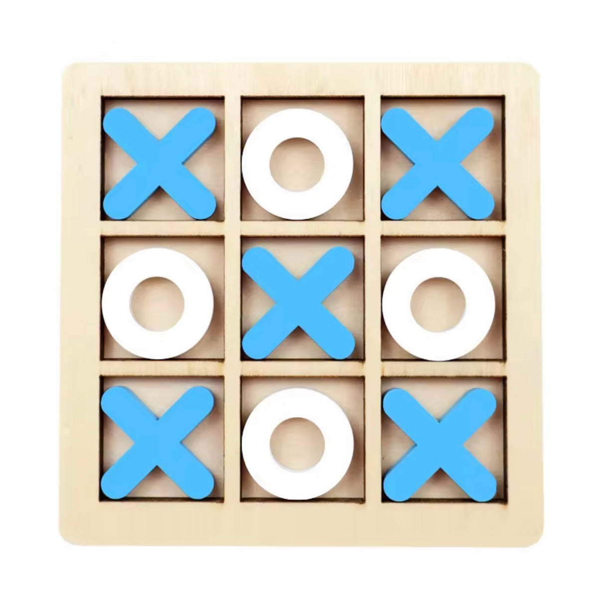 Juego de Tic-Tac-Toe Educativo de Madera 3D - Estrategia y Ecología, Nómada