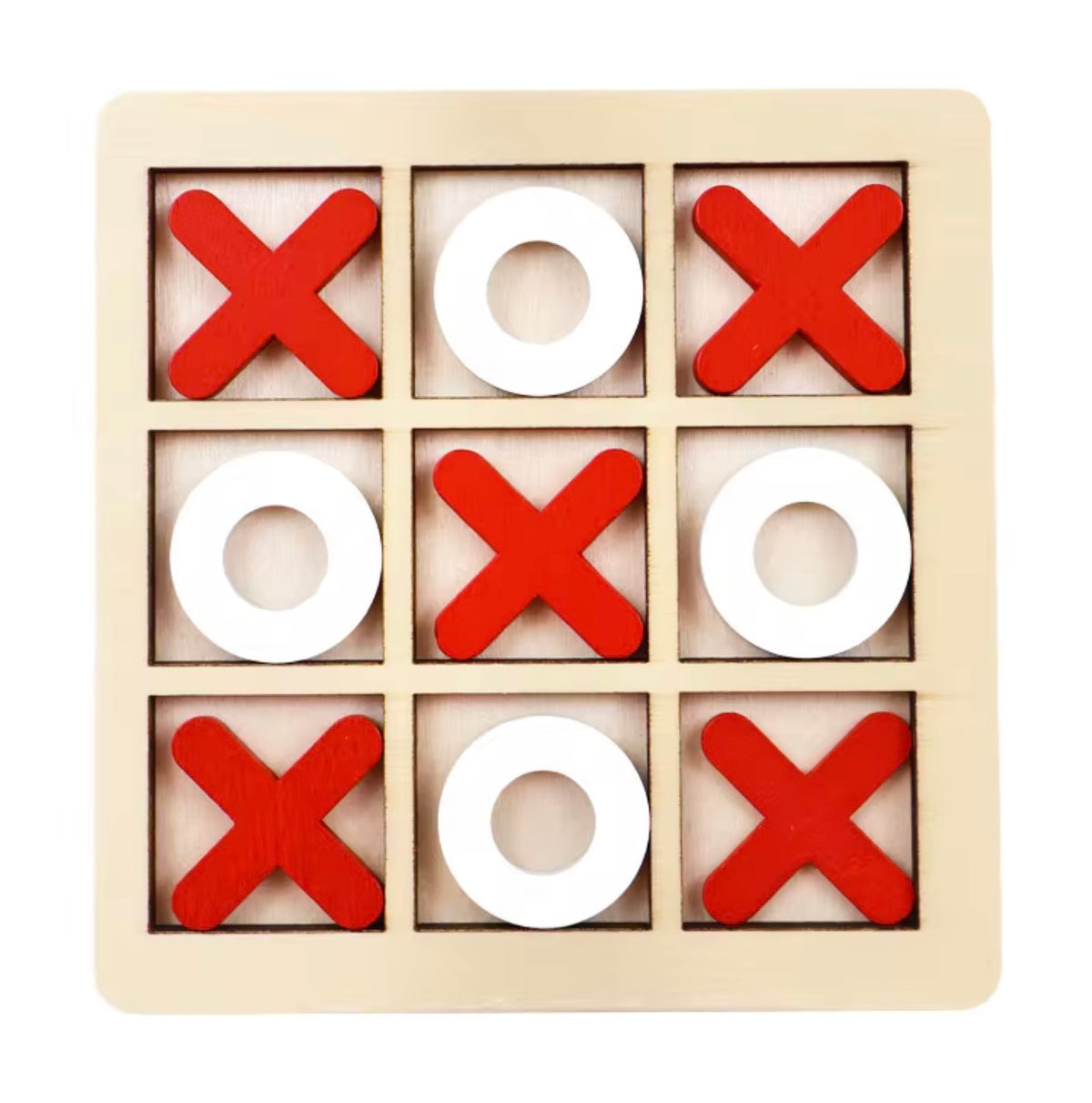Juego de Tic-Tac-Toe Educativo de Madera 3D - Estrategia y Ecología, Nómada