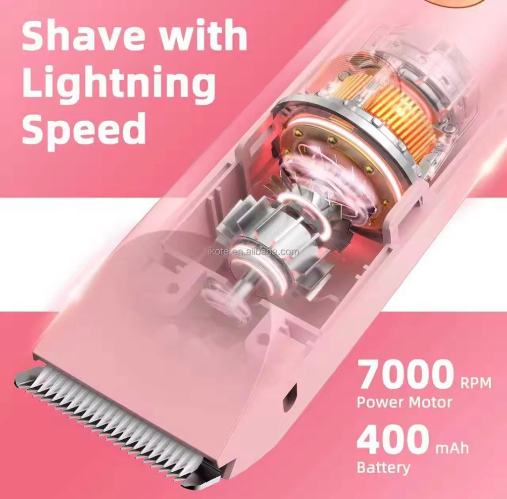 Rasoir Électrique Multifonction 2-en-1 avec Écran LED & Design Waterproof – Épilation Douce et Précise Corps et Zone Bikini (Modèle CT16)