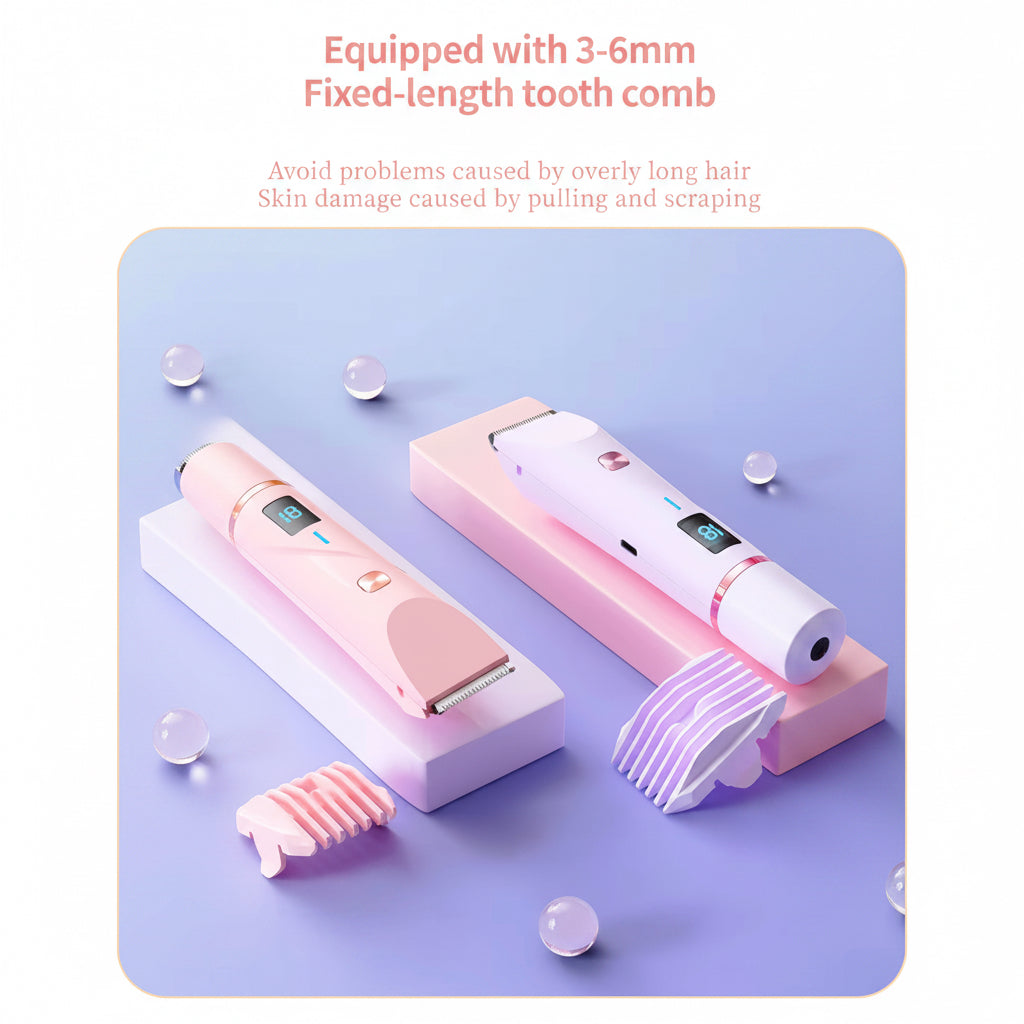Rasoir Électrique Multifonction 2-en-1 avec Écran LED & Design Waterproof – Épilation Douce et Précise Corps et Zone Bikini (Modèle CT16)