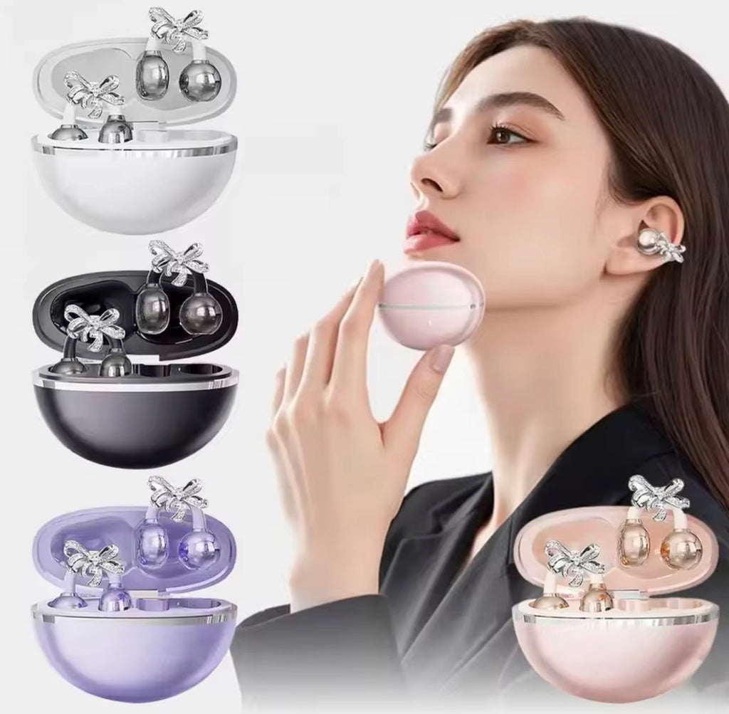 Auriculares Bluetooth 6.0 Open Ear Clip – Sonido envolvente Hi-Fi, 38 horas de autonomía, diseño ergonómico e inteligente con asistente de IA