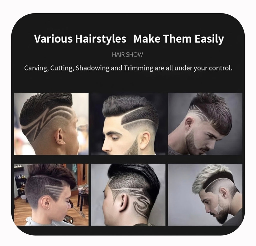 Cortapelos y Barbero Profesional T9 – Diseño Vintage Retro, Cuchillas de Acero Inoxidable de Precisión, Pantalla LCD y Recargable por USB