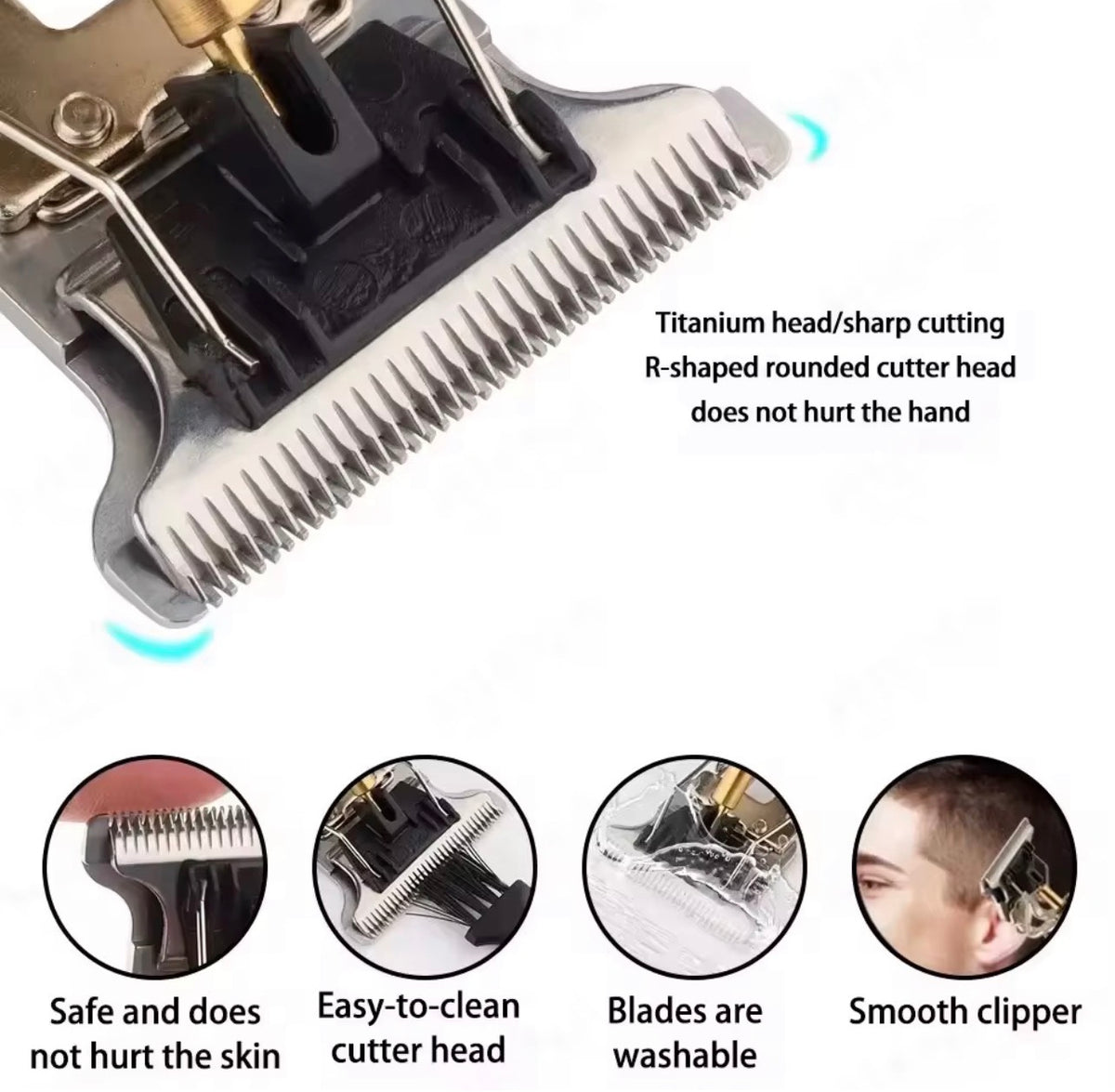 Cortapelos y Barbero Profesional T9 – Diseño Vintage Retro, Cuchillas de Acero Inoxidable de Precisión, Pantalla LCD y Recargable por USB
