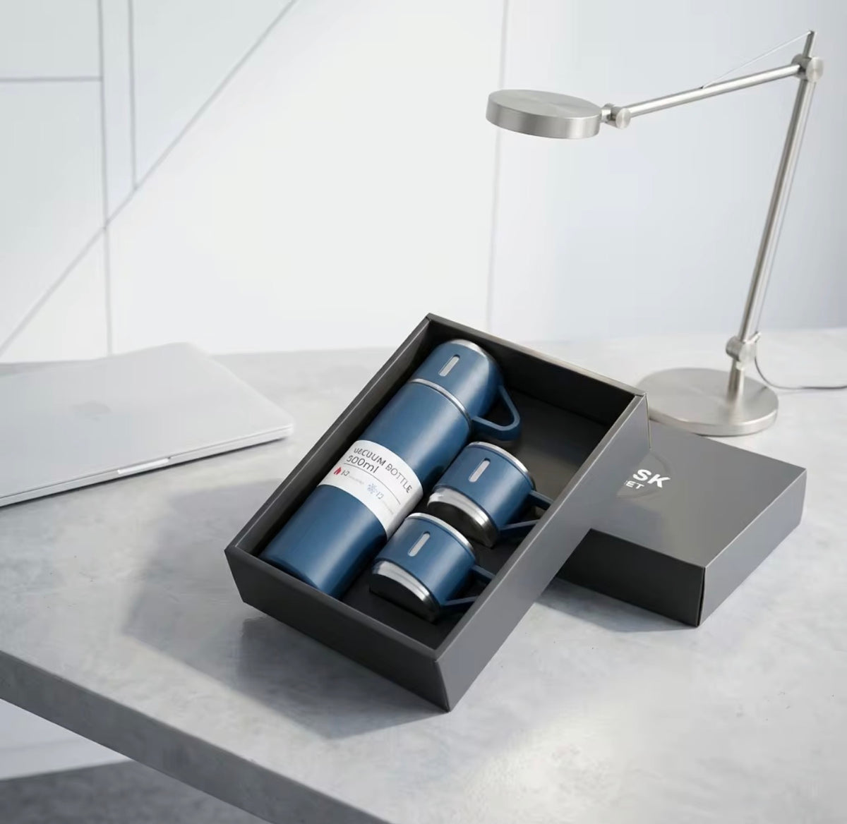 Ensemble Coffret Cadeau Bouteille Thermique & Tasses 500 ml – Acier Inoxydable 304, Résistant à la Corrosion