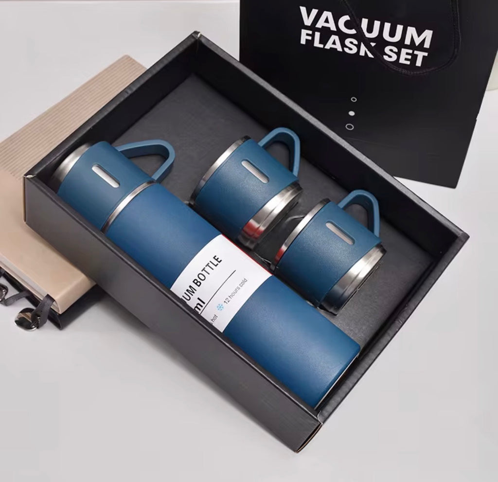 Set de Regalo Botella Térmica y Tazas 500 ml – Acero Inoxidable 304, Resistente a la Corrosión