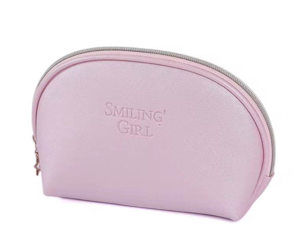 Neceser de Maquillaje "Smiling Girl" de Piel Sintética – Estuche Cosmético Moderno, Organizador de Viaje Elegante y Práctico