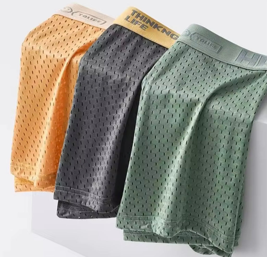 Lot de 3 Boxers Homme "Ice-fresh" – Confort Sportif & Fraîcheur Absolue (Taille M)