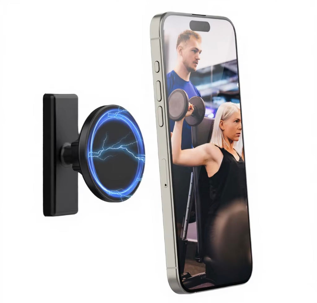 Soporte magnético universal para teléfono para gimnasio y actividades (N52, rotación 360°)