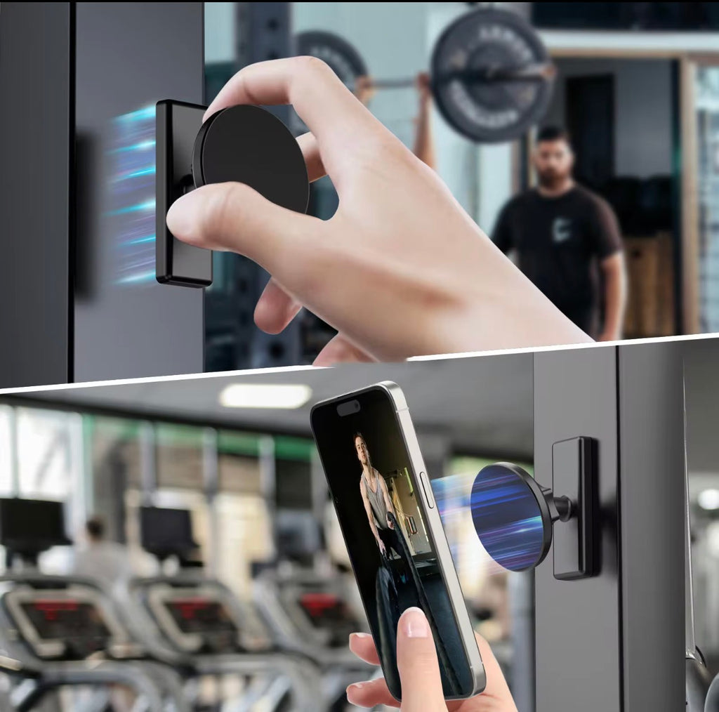 Soporte magnético universal para teléfono para gimnasio y actividades (N52, rotación 360°)