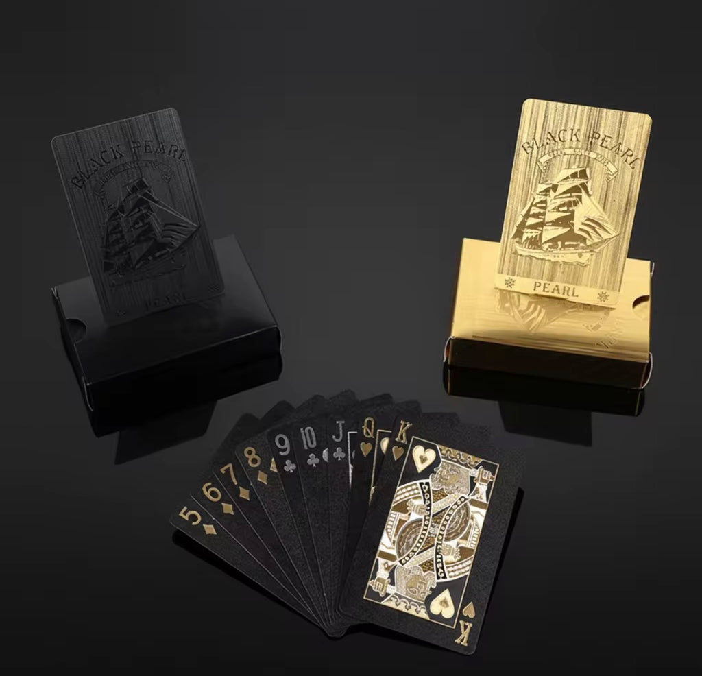 Juego de Cartas «Black Pearl»: El Juego de Póker de Lujo de Plástico Flexible