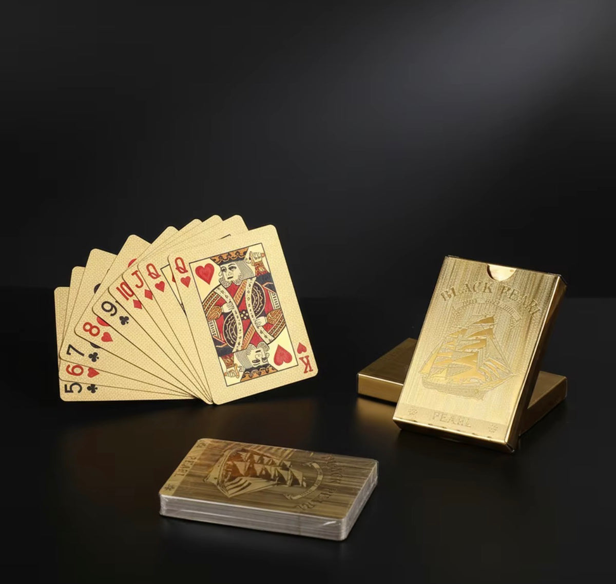 Juego de Cartas «Black Pearl»: El Juego de Póker de Lujo de Plástico Flexible