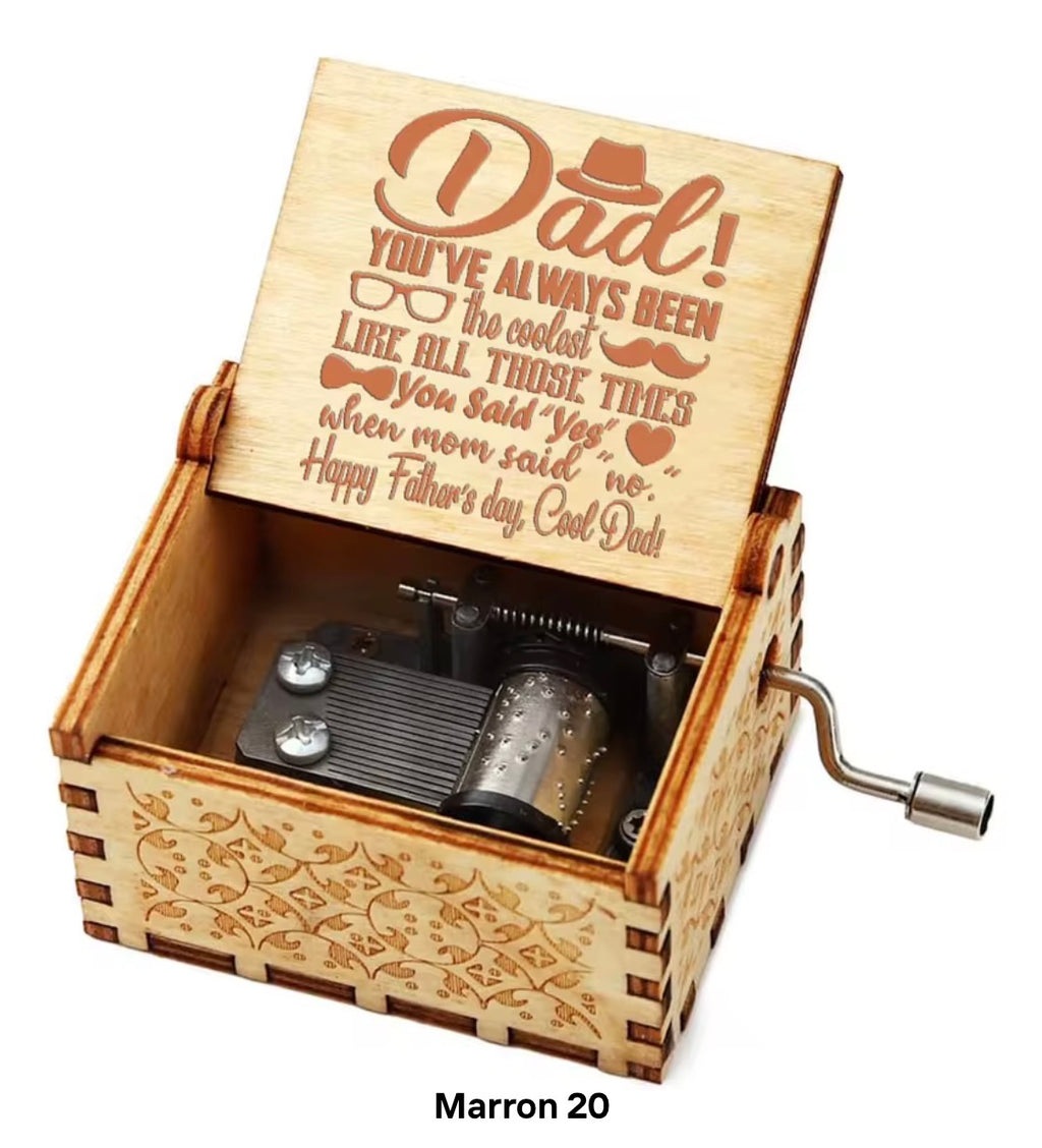 Boîte à Musique en Bois Gravée – Le Cadeau Sentimentale & Intemporel pour vos Proches