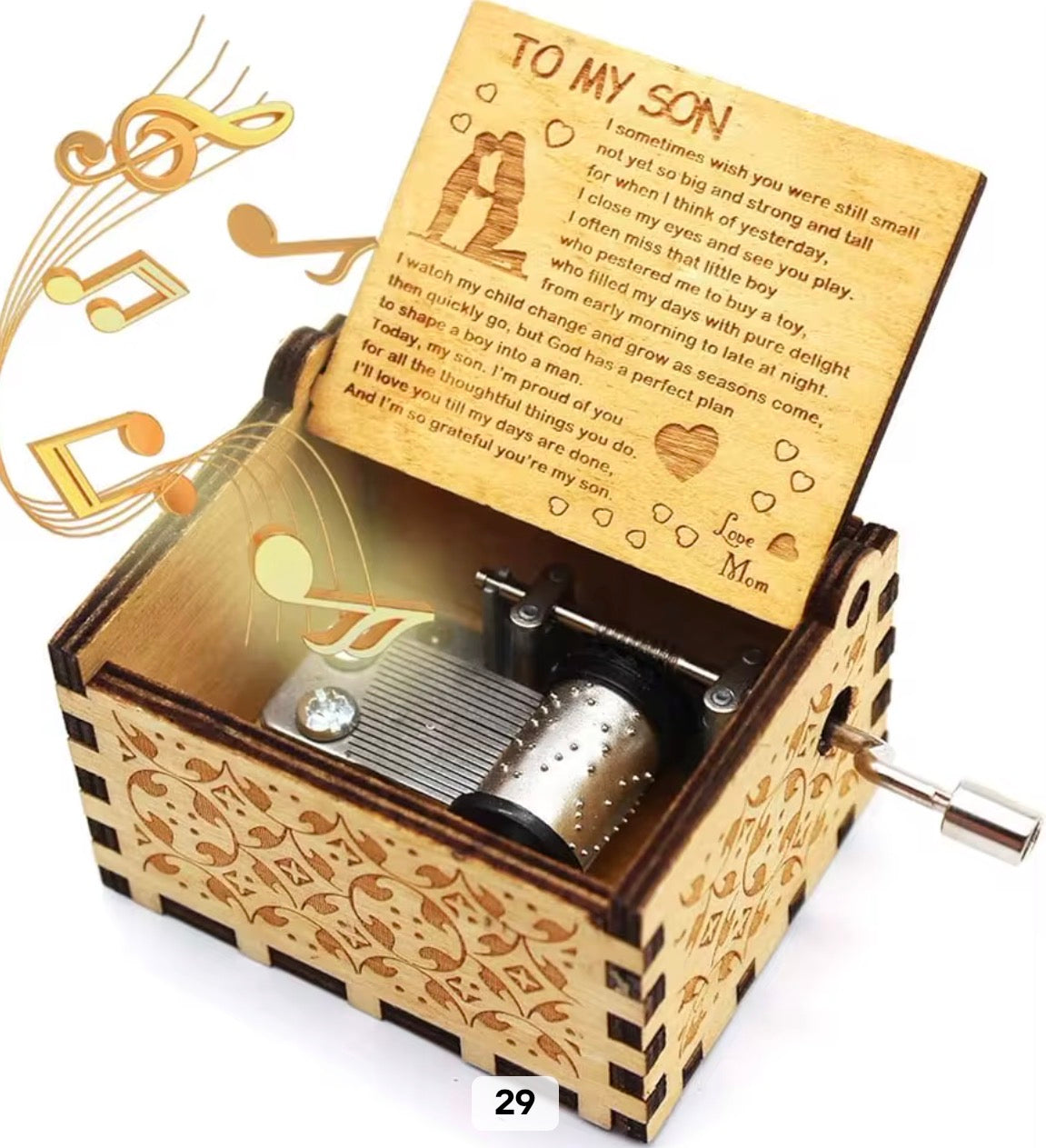Boîte à Musique en Bois Gravée – Le Cadeau Sentimentale & Intemporel pour vos Proches