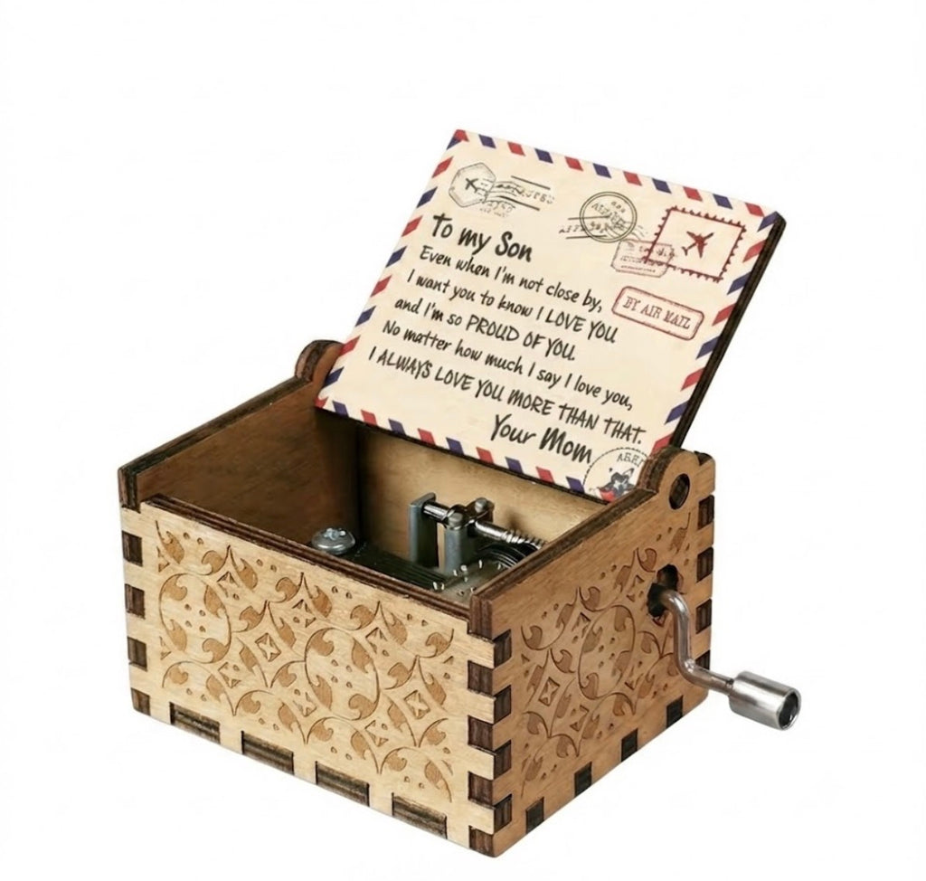 Boîte à Musique en Bois Gravée – Le Cadeau Sentimentale & Intemporel pour vos Proches